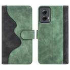 For Motolora Moto G Power 5G 2024 Stitching Horizontal Flip Leather Phone Case(Green) - 2