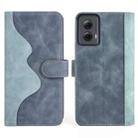 For Motolora Moto G Power 5G 2024 Stitching Horizontal Flip Leather Phone Case(Blue) - 2