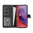 For Motolora Moto G84 Stitching Horizontal Flip Leather Phone Case(Black) - 3