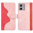 For Motorola Moto G Play 2024 Stitching Horizontal Flip Leather Phone Case(Red) - 2
