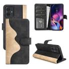 For Motolora Moto G Power 5G 2024 Stitching Horizontal Flip Leather Phone Case(Black) - 1