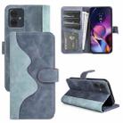 For Motolora Moto G54 Stitching Horizontal Flip Leather Phone Case(Blue) - 1