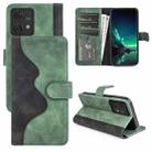 For Motolora Edge 40 Neo Stitching Horizontal Flip Leather Phone Case(Green) - 1