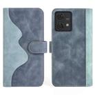 For Motolora Edge 40 Neo Stitching Horizontal Flip Leather Phone Case(Blue) - 2