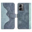 For Motolora Moto G14 Stitching Horizontal Flip Leather Phone Case(Blue) - 2