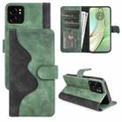 For Motolora Edge 50 Ultra Stitching Horizontal Flip Leather Phone Case(Green) - 1