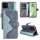 For Motolora Edge 50 Ultra Stitching Horizontal Flip Leather Phone Case(Blue) - 1