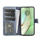 For Motolora Edge 50 Ultra Stitching Horizontal Flip Leather Phone Case(Blue) - 3