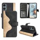 For Motolora Moto G24 Power Stitching Horizontal Flip Leather Phone Case(Black) - 1