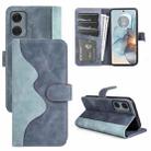 For Motolora Moto G24 Power Stitching Horizontal Flip Leather Phone Case(Blue) - 1
