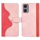 For Motolora Moto G24 Power Stitching Horizontal Flip Leather Phone Case(Red) - 2