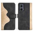 For Motolora Edge 5G 2024 Stitching Horizontal Flip Leather Phone Case(Black) - 2