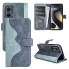 For Motolora Edge 5G 2024 Stitching Horizontal Flip Leather Phone Case(Blue) - 1