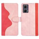 For Motolora Edge 5G 2024 Stitching Horizontal Flip Leather Phone Case(Red) - 2