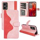 For Motolora Moto G85 5G Stitching Horizontal Flip Leather Phone Case(Red) - 1