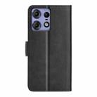 For Motorola Edge 50 Pro Dual-side Magnetic Buckle Horizontal Flip Leather Phone Case(Black) - 3