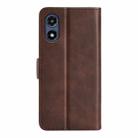 For Motorola Moto G Play 2024 Dual-side Magnetic Buckle Horizontal Flip Leather Phone Case(Brown) - 3