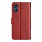 For Motorola Moto G Play 2024 Dual-side Magnetic Buckle Horizontal Flip Leather Phone Case(Red) - 3