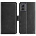 For Motorola Moto G Power 5G 2024 Dual-side Magnetic Buckle Horizontal Flip Leather Phone Case(Black) - 1