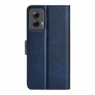 For Motorola Moto G Power 5G 2024 Dual-side Magnetic Buckle Horizontal Flip Leather Phone Case(Dark Blue) - 3