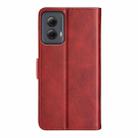 For Motorola Moto G Power 5G 2024 Dual-side Magnetic Buckle Horizontal Flip Leather Phone Case(Red) - 3