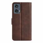 For Motorola Edge 50 Fusion Dual-side Magnetic Buckle Horizontal Flip Leather Phone Case(Brown) - 3