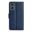 For Motorola Edge 50 Fusion Dual-side Magnetic Buckle Horizontal Flip Leather Phone Case(Dark Blue) - 3