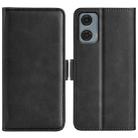 For Motorola Moto G24 Power Dual-side Magnetic Buckle Horizontal Flip Leather Phone Case(Black) - 1