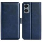 For Motorola Moto G24 Power Dual-side Magnetic Buckle Horizontal Flip Leather Phone Case(Dark Blue) - 1