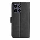 For Motorola Edge 50 Neo 5G Dual-side Magnetic Buckle Horizontal Flip Leather Phone Case(Black) - 3