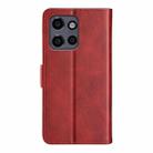 For Motorola Edge 50 Neo 5G Dual-side Magnetic Buckle Horizontal Flip Leather Phone Case(Red) - 3