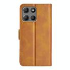 For Motorola Moto G15 Dual-side Magnetic Buckle Horizontal Flip Leather Phone Case(Yellow) - 3