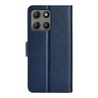 For Motorola Moto G15 Dual-side Magnetic Buckle Horizontal Flip Leather Phone Case(Dark Blue) - 3