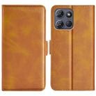 For Motorola Moto G Power 2025 Dual-side Magnetic Buckle Horizontal Flip Leather Phone Case(Yellow) - 1