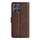 For Motorola Moto G Power 2025 Dual-side Magnetic Buckle Horizontal Flip Leather Phone Case(Brown) - 3