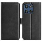 For Motorola Moto G Stylus 5G 2025 Dual-side Magnetic Buckle Horizontal Flip Leather Phone Case(Black) - 1