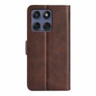 For Motorola Moto Edge 60 Fusion Dual-side Magnetic Buckle Horizontal Flip Leather Phone Case(Brown) - 3