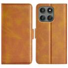 For Motorola Edge 60 Pro Dual-side Magnetic Buckle Horizontal Flip Leather Phone Case(Yellow) - 1