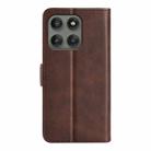 For Motorola Edge 60 Pro Dual-side Magnetic Buckle Horizontal Flip Leather Phone Case(Brown) - 3