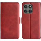 For Motorola Edge 60 Pro Dual-side Magnetic Buckle Horizontal Flip Leather Phone Case(Red) - 1