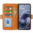 For Motorola Moto G86 5G Dual-side Magnetic Buckle Horizontal Flip Leather Phone Case(Yellow) - 3
