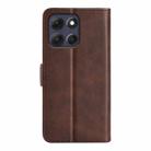 For Motorola Moto G86 5G Dual-side Magnetic Buckle Horizontal Flip Leather Phone Case(Brown) - 3