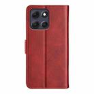 For Motorola Moto G86 5G Dual-side Magnetic Buckle Horizontal Flip Leather Phone Case(Red) - 3