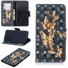 For iPhone XS Max 3D Colored Drawing Pattern Horizontal Flip Leather Case with Holder & Card Slots & Wallet(Black Background Butterfly) - 1
