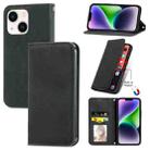 For  iPhone 15 Plus Retro Skin Feel Magnetic Flip Leather Phone Case(Black) - 1