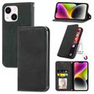 For  iPhone 14 Plus Retro Skin Feel Magnetic Flip Leather Phone Case(Black) - 1