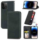 For iPhone 14 Pro Max Retro Skin Feel Magnetic Flip Leather Phone Case(Black) - 1