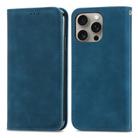 For iPhone 16 Pro Max Retro Skin Feel Magnetic Flip Leather Phone Case(Blue) - 2