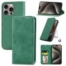 For iPhone 16 Pro Retro Skin Feel Magnetic Flip Leather Phone Case(Green) - 1