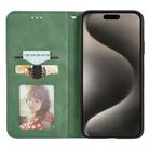 For iPhone 16 Pro Retro Skin Feel Magnetic Flip Leather Phone Case(Green) - 3